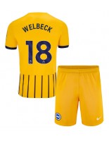 Brighton Danny Welbeck #18 Venkovní dres pro děti 2024-25 Krátký Rukáv (+ trenýrky)